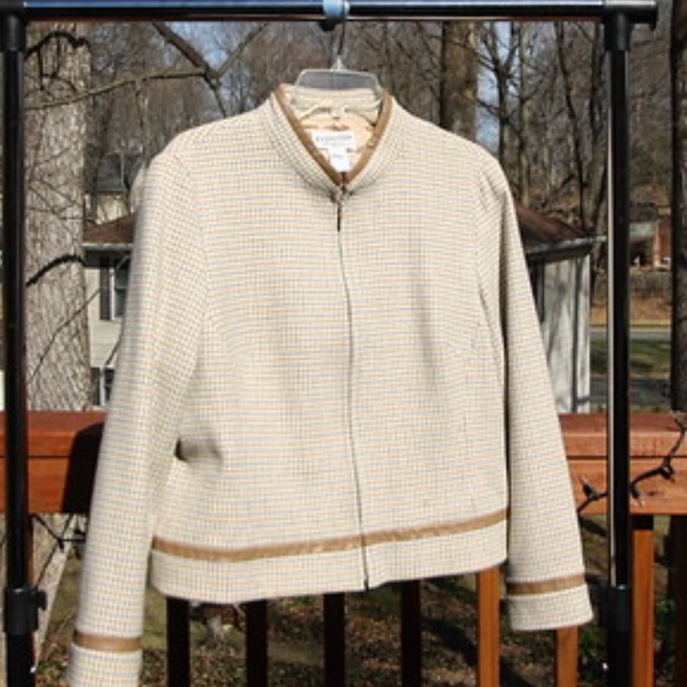 Vintage PENDLETON Houndstooth Wool blazer Size 14